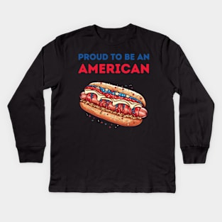 Proud to be an American Kids Long Sleeve T-Shirt